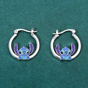 3 for $26 - Stitch Silver Hoop Earrings